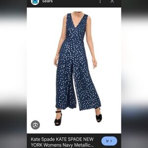 Kate Spade Blue Floral Jumpsuit